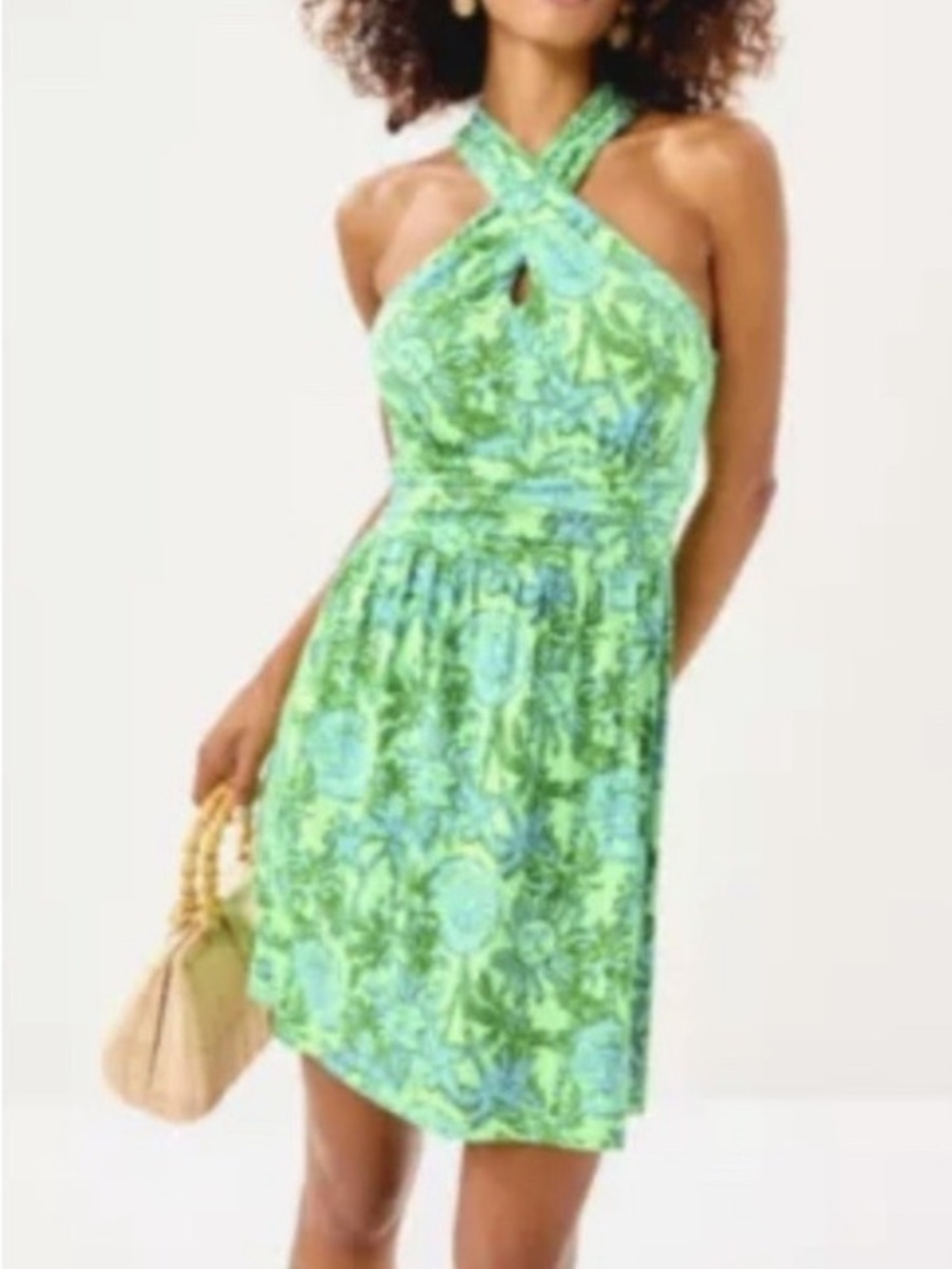 NEW Lilly Pulitzer Large Montecito Skirted Romper Cool Mint Catchin Rays NWT